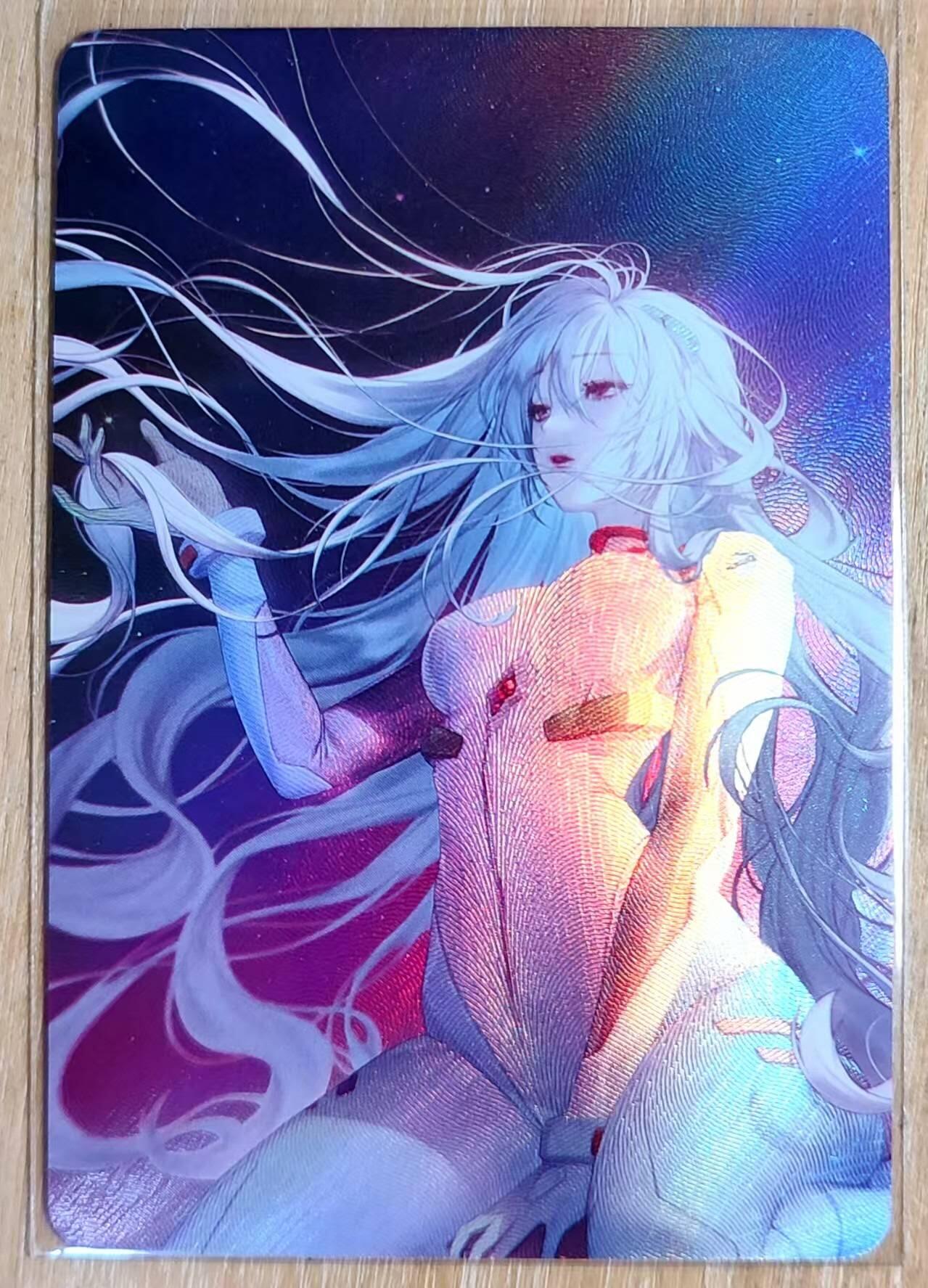 龙虎卡牌第六一场 （无佣金，单场满200元包邮，欢迎送拍） 折光彩闪 EVA卡牌 绫波丽