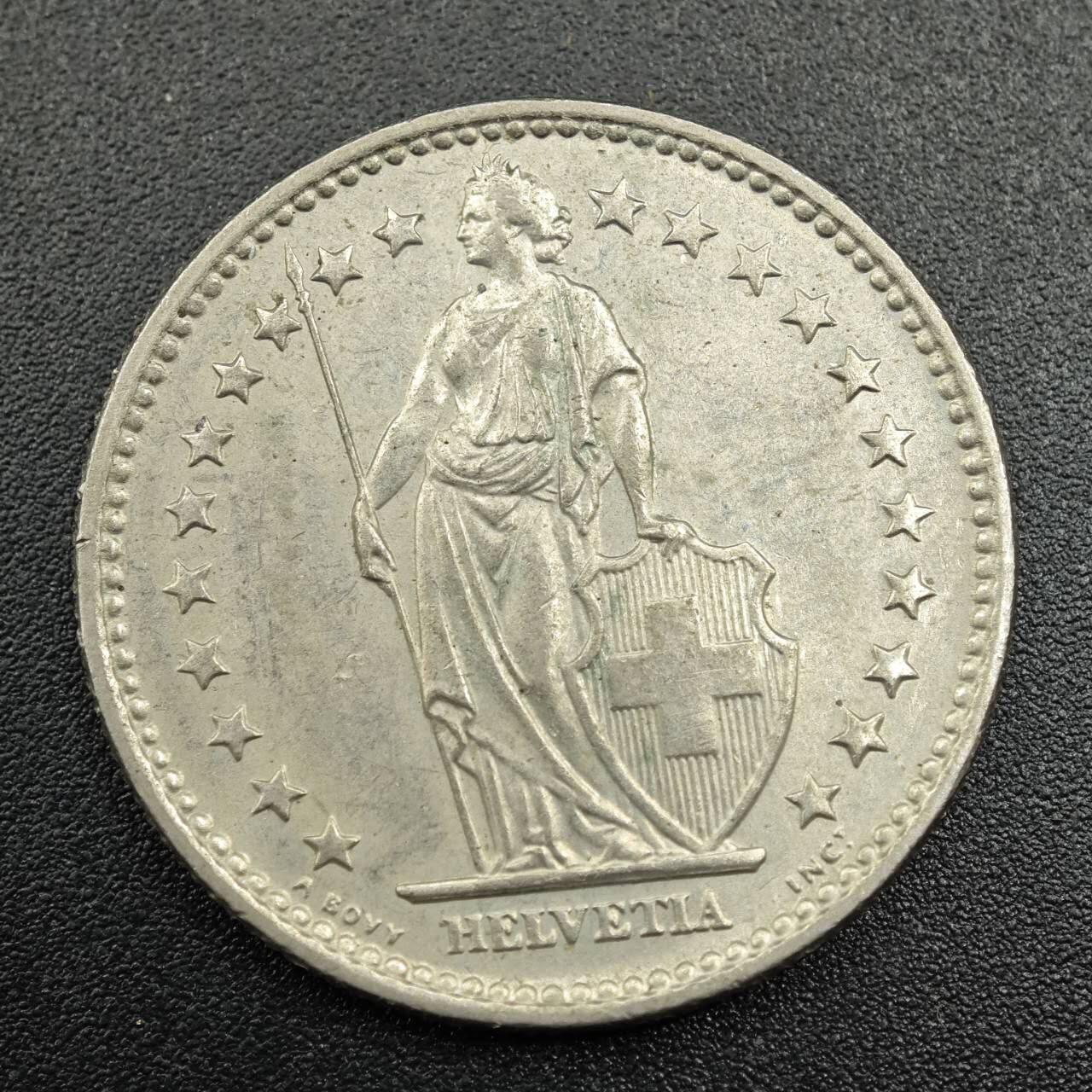 【淘币小摊】实时拍第七百八十一拍   散币场   满百包邮可预留二周 每周一统一发货   瑞士1968年2法郎镍币