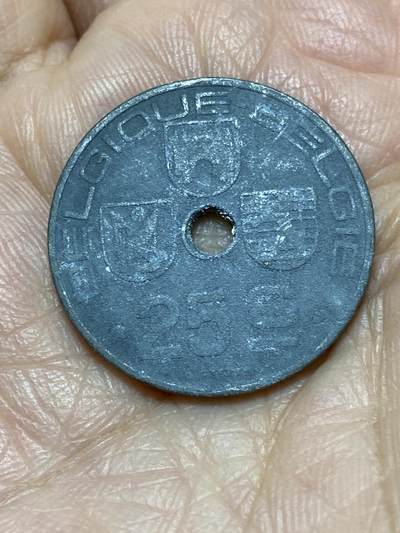 2025年第一百二十场(总第一百四十六场）外国好品散币(免佣金) - 比利时🇧🇪1946年25分(利奥波德三世，二战德国占领时期)