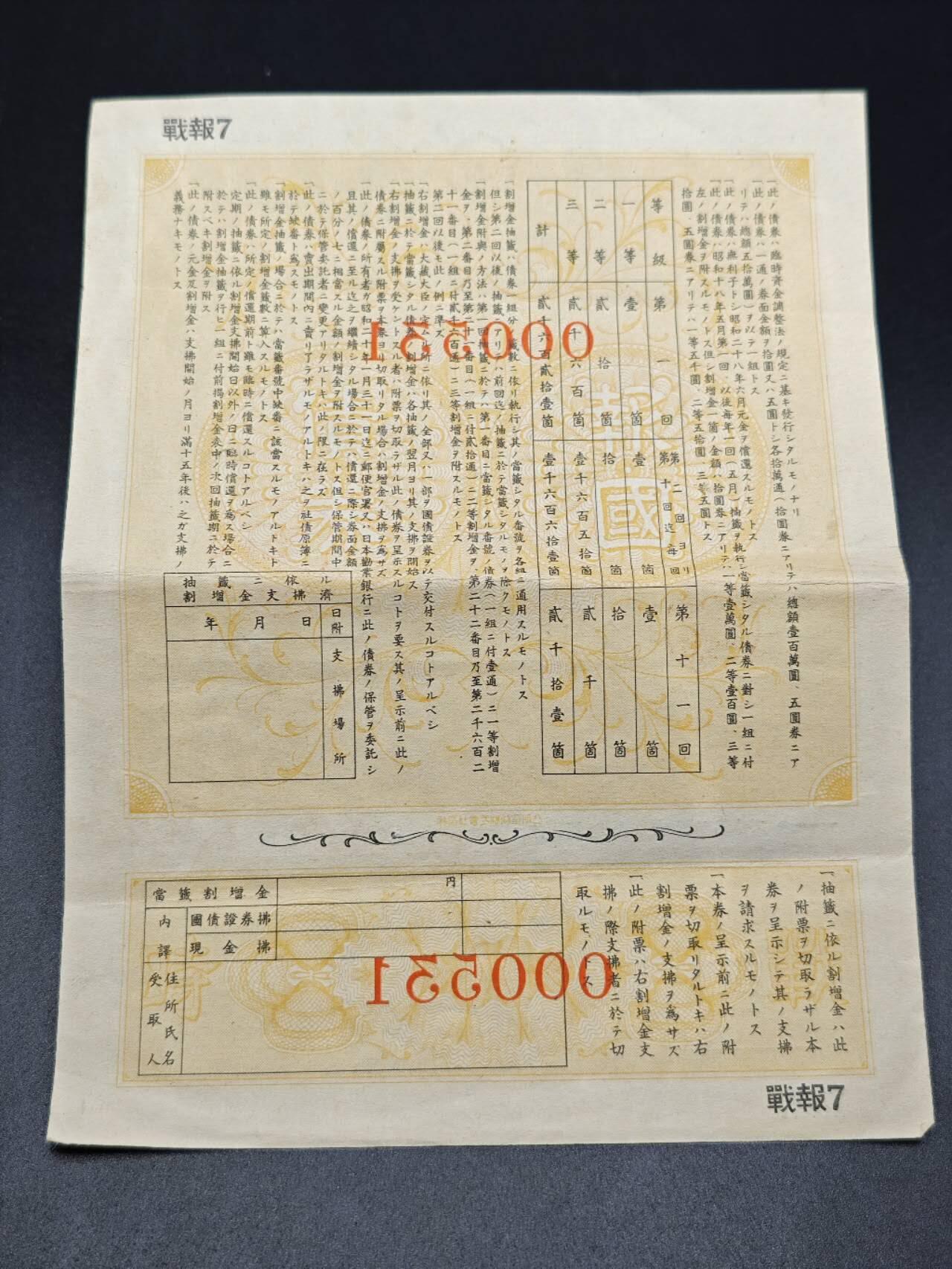 【淘币小摊】实时拍第七百八十二拍   无佣金纸币福利场   满百包邮可预留二周 每周一统一发货   日本债券金拾圆