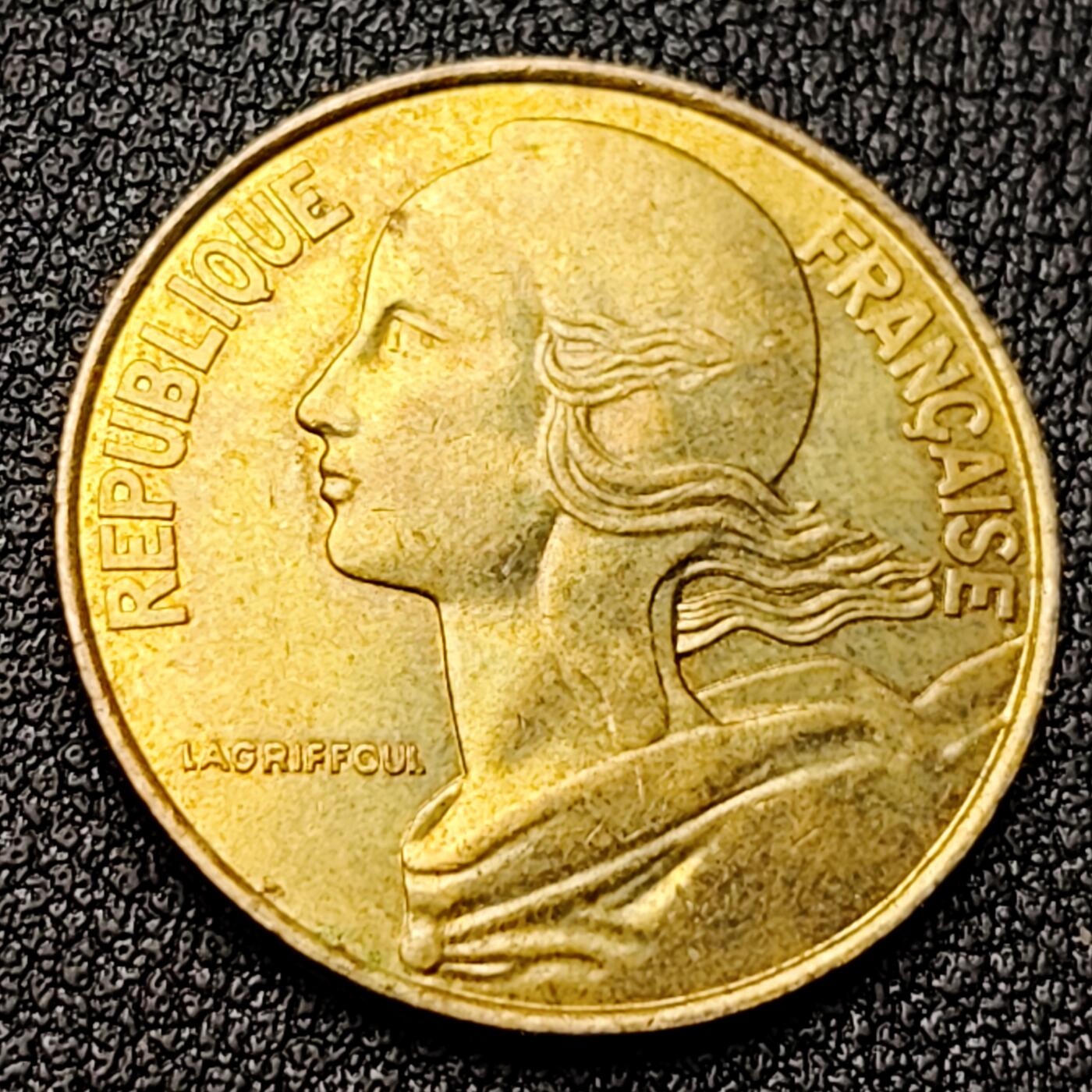 泉币菌-第120场-精品福利场 法国1989年20生丁铜币 玛丽安娜 入欧前末版 绝版