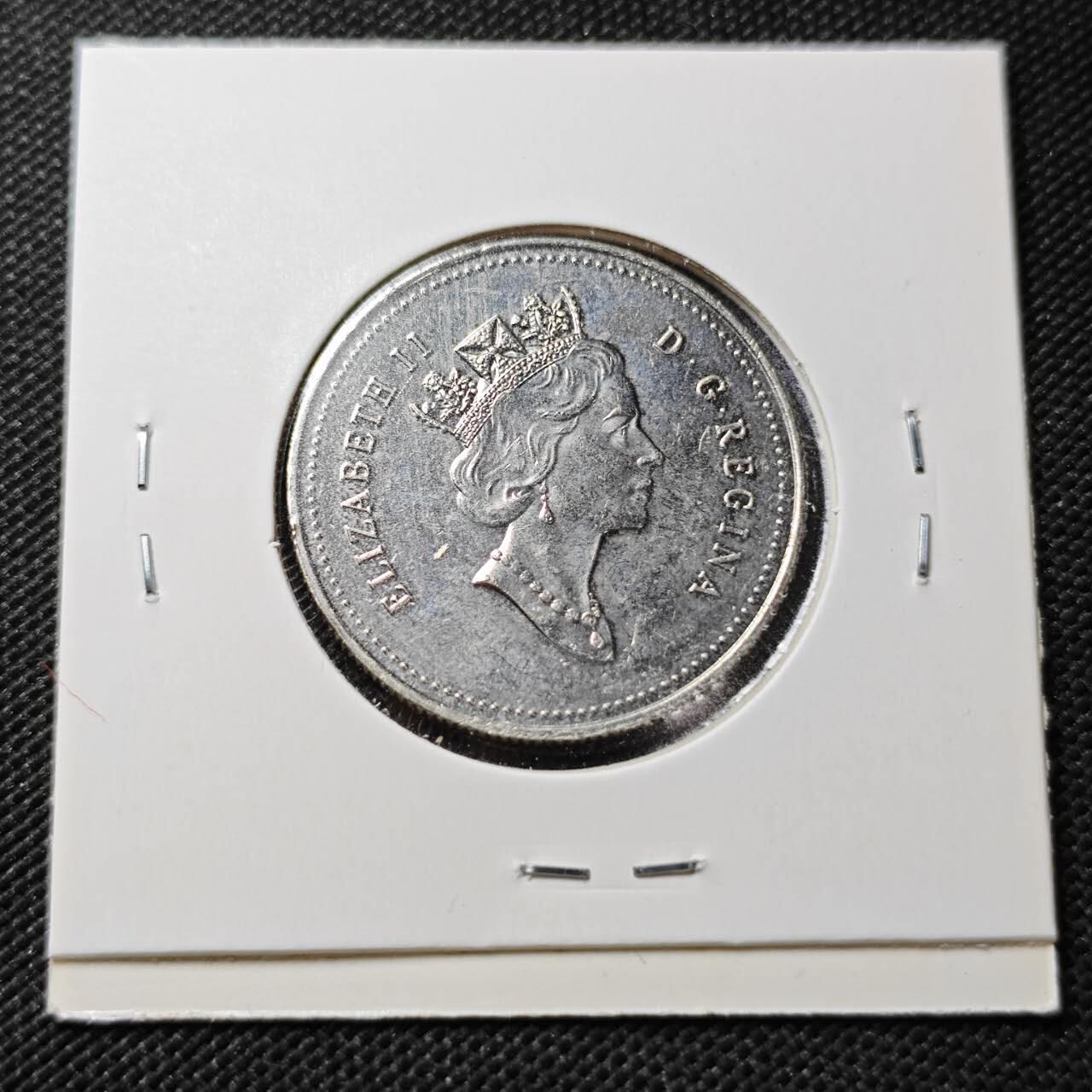 KK钱币收藏小铺  第362场  2月预留时间 周末发货  1999加拿大50分