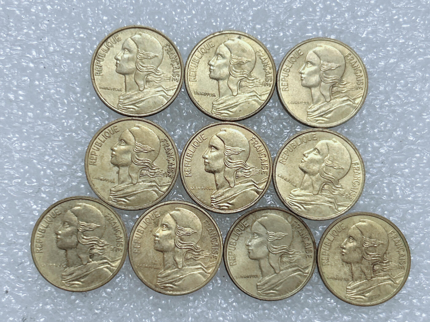 第一海外回流一元起拍收藏 散集专场  第260期 法国10分 10枚 带光品