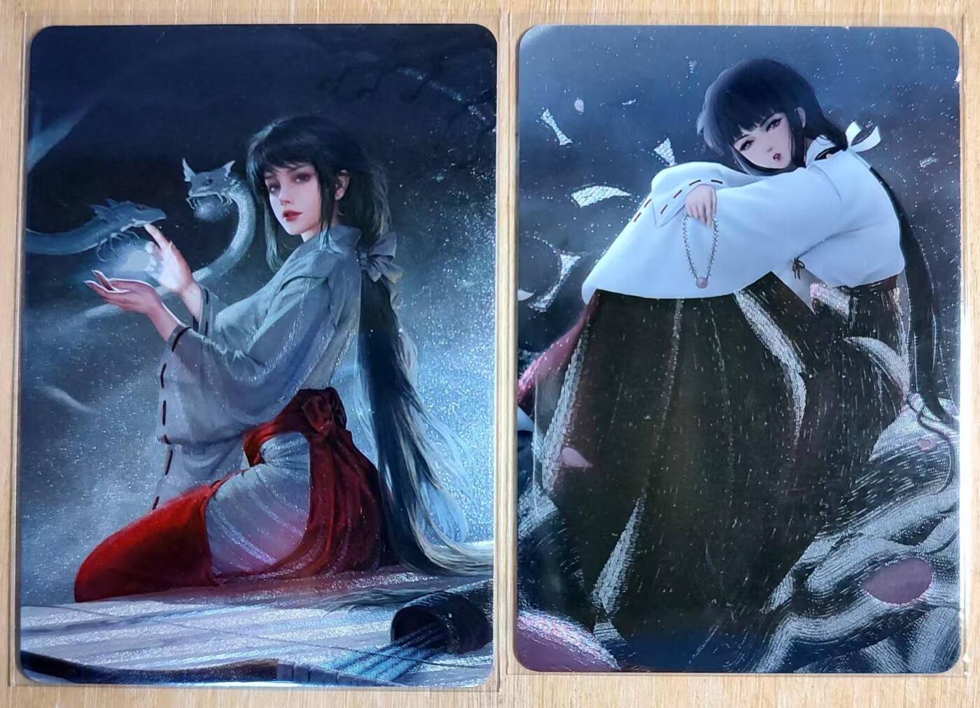 龙虎卡牌第六一场 （无佣金，单场满200元包邮，欢迎送拍） 粗闪2张 犬夜叉卡牌 桔梗