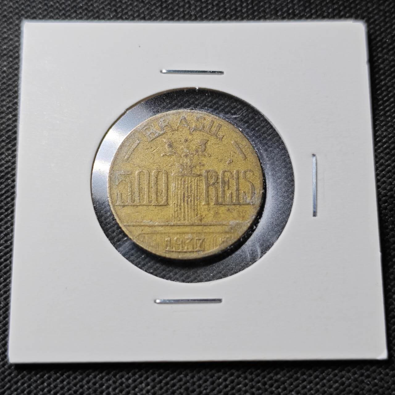 KK钱币收藏小铺  第362场  2月预留时间 周末发货  1937巴西500瑞斯铜币