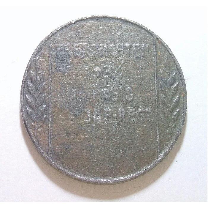 【旋风钱币】11月8日19:00准时开拍 精美欧洲币章、银币银章、第三帝国钱币等 全场包邮！ 德国第三帝国1934年 二战马克沁机枪手高浮雕精制大铜章 50MM