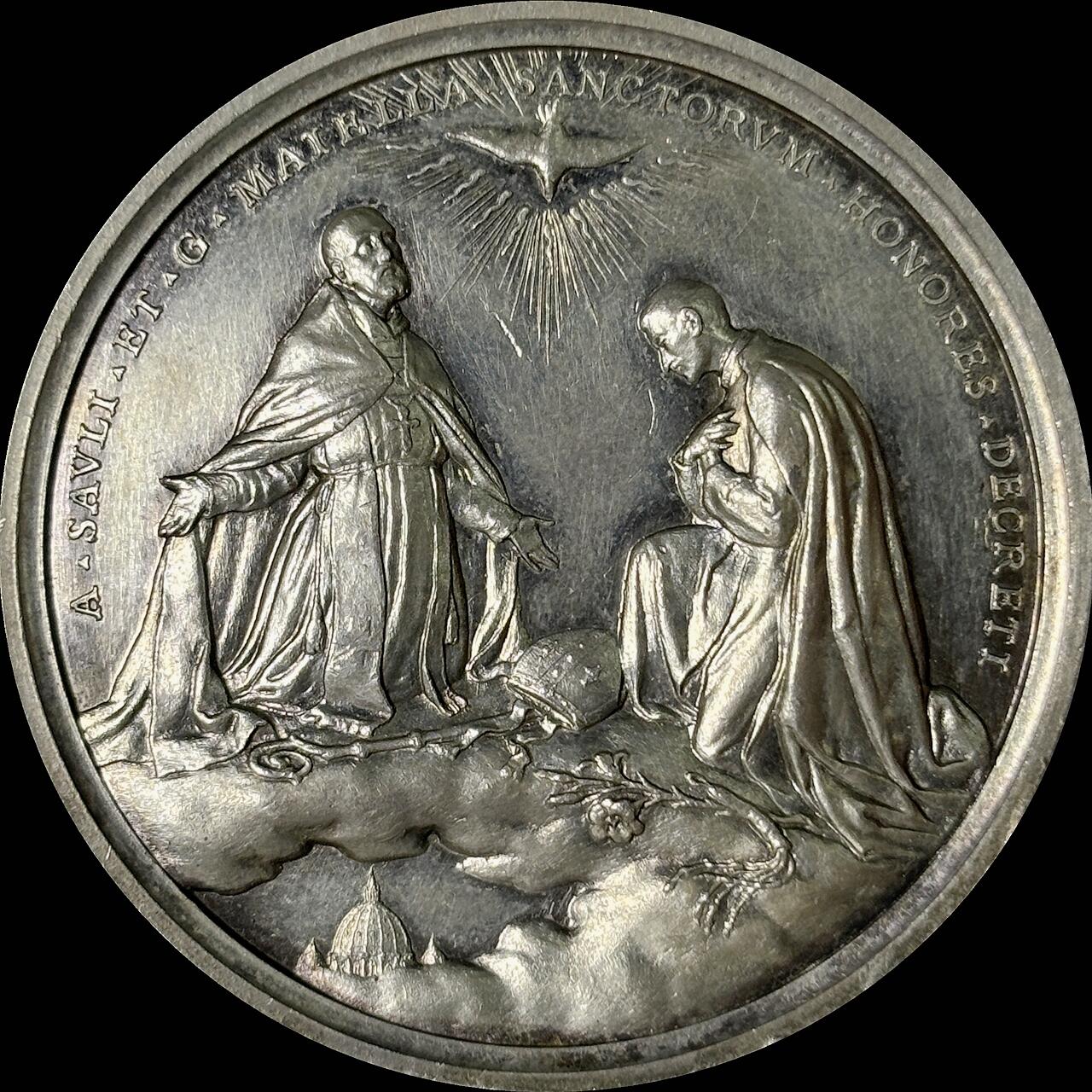 【雨安】【世界币章112-113期】周五/周六 两场连拍 2025-10-31 周五 19:30 保真 8秒倒数自动落锤 高效拍卖  [章] Vatican 章 梵蒂冈 1904年 庇护十世 银章 34.2克, 43mm