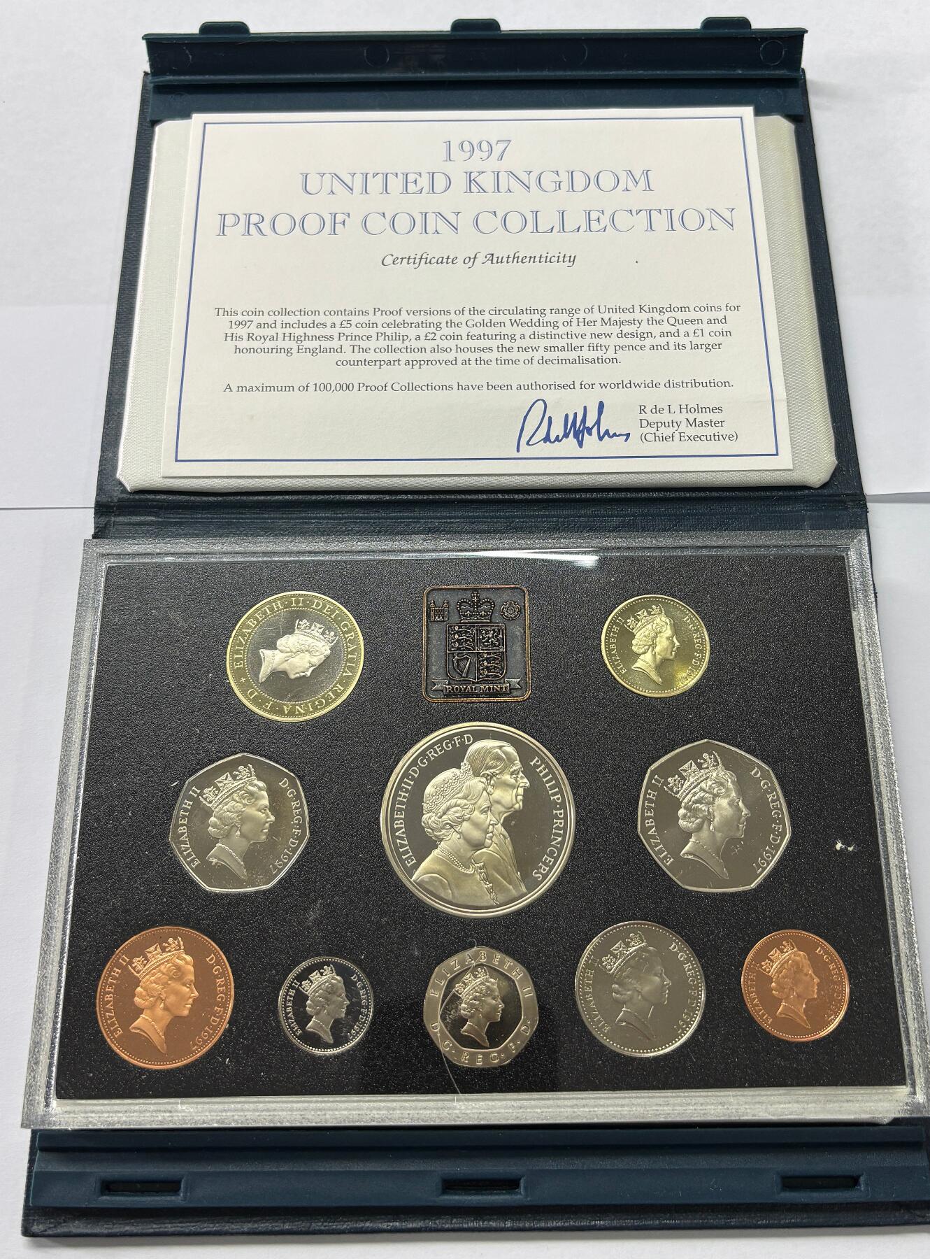 【雨安】【世界币章112-113期】周五/周六 两场连拍 2025-10-31 周五 19:30 保真 8秒倒数自动落锤 高效拍卖  [现代套币] Great Britain 英国套币 精制套币 1997年