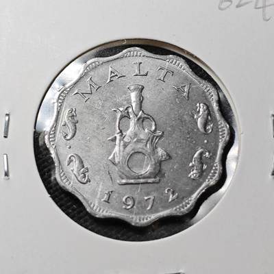 KK钱币收藏小铺  第362场  2月预留时间 周末发货 - 1972马耳他5米尔 