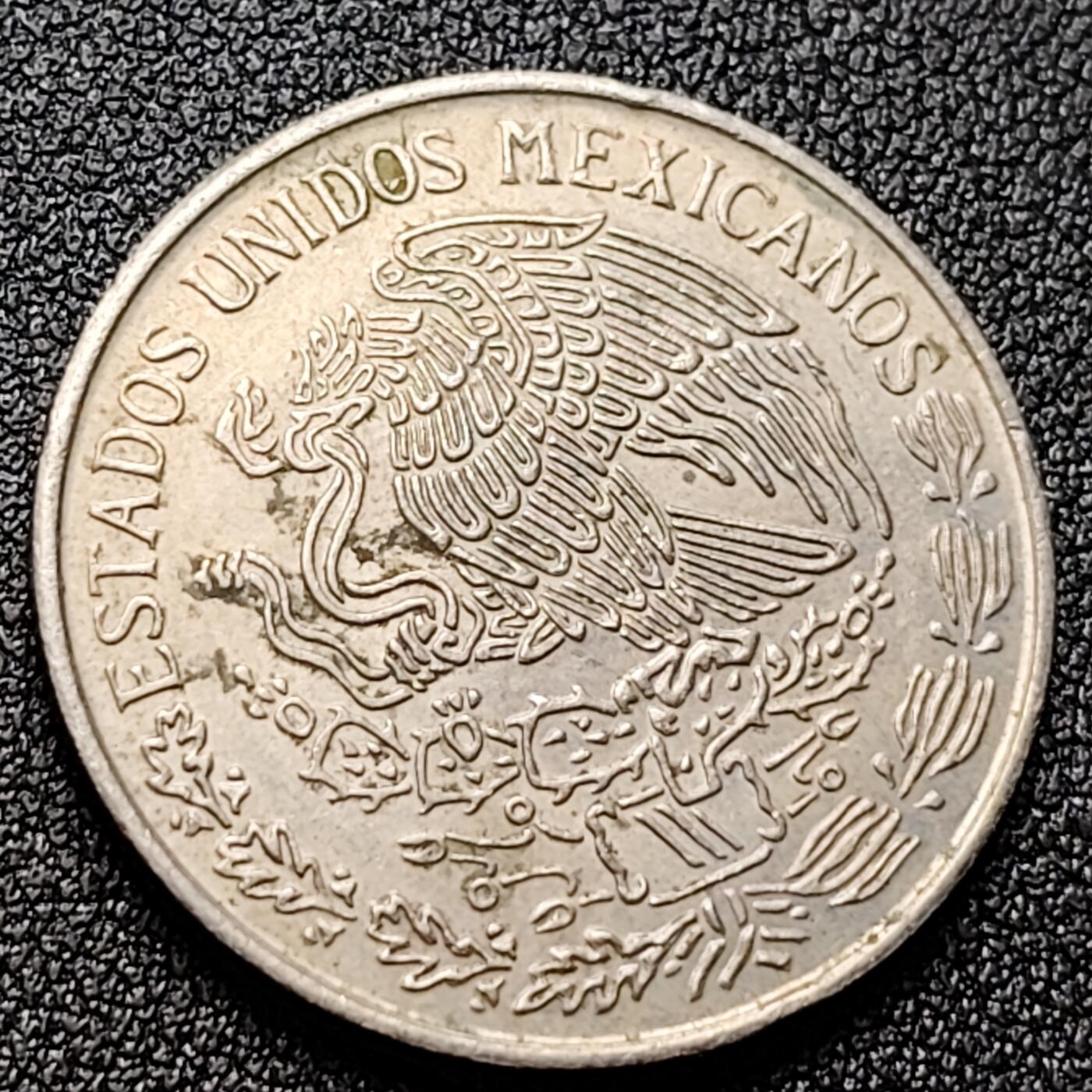 泉币菌-第120场-精品福利场 1971年墨西哥早期1比索大镍币 29mm 独立战争领袖莫雷洛斯 鹰蛇徽