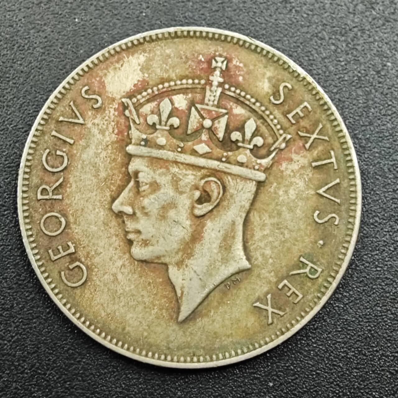 【淘币小摊】实时拍第七百八十一拍   散币场   满百包邮可预留二周 每周一统一发货   英属东非1949年乔治六世一先令镍币