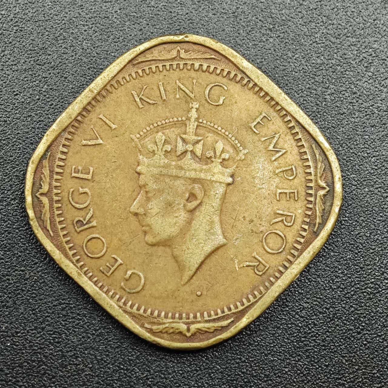 【淘币小摊】实时拍第七百八十一拍   散币场   满百包邮可预留二周 每周一统一发货   印度1942年乔治六世2安娜铜币