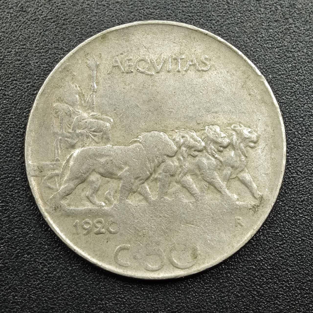 【淘币小摊】实时拍第七百八十一拍   散币场   满百包邮可预留二周 每周一统一发货   意大利1920年50分镍币