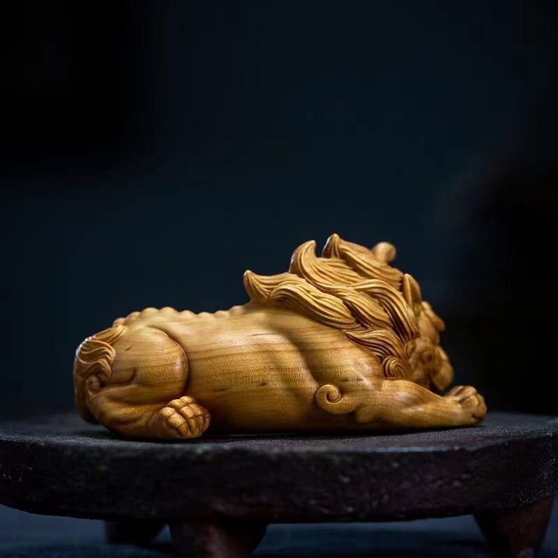 听雨轩（13） 黄杨木雕招财天禄貔貅 7cm