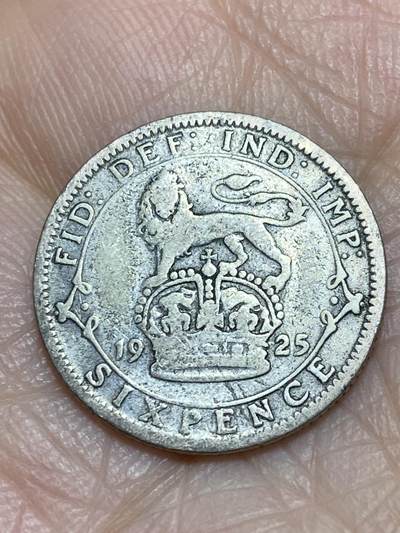 2025年第一百二十场(总第一百四十六场）外国好品散币(免佣金) - 英国🇬🇧1925年6便士银币(乔治五世第三版，宽边，首发年仅发行2年，500银)