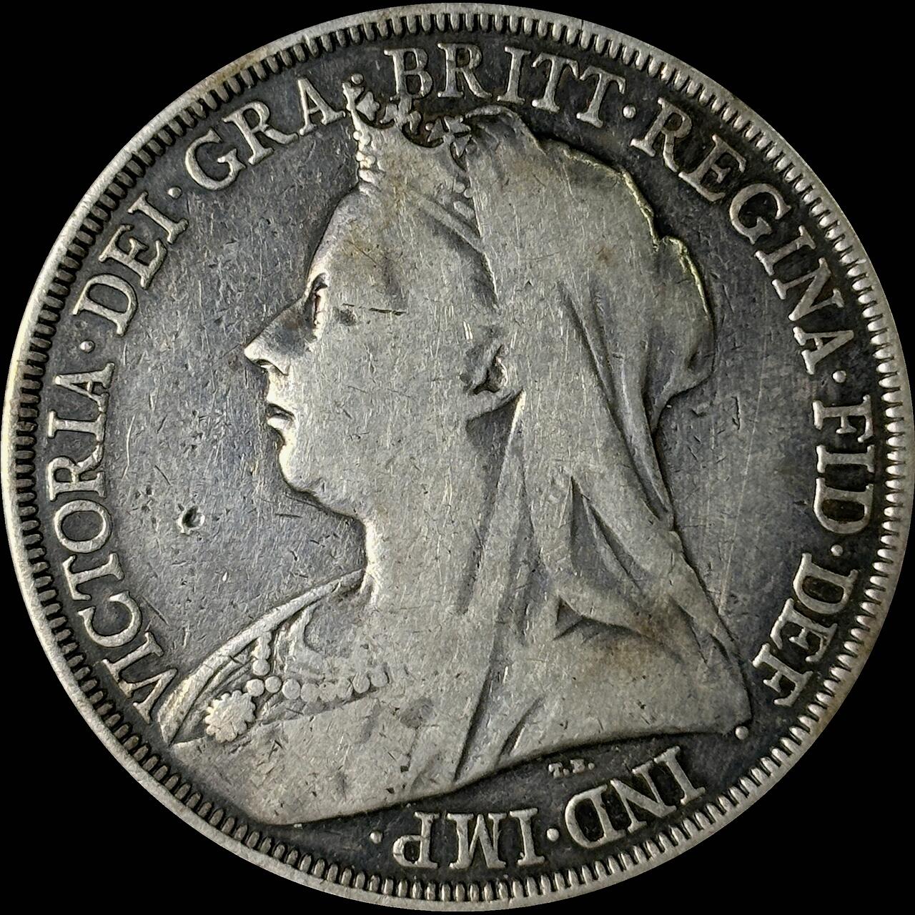 【雨安】【世界币章112-113期】周五/周六 两场连拍 2025-10-31 周五 19:30 保真 8秒倒数自动落锤 高效拍卖  [裸币各国] Great Britain 英国 1克朗 1895年 维多利亚 披纱