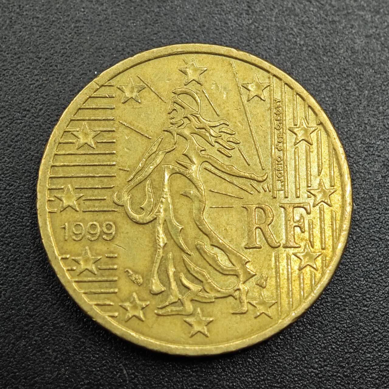 【淘币小摊】实时拍第七百八十一拍   散币场   满百包邮可预留二周 每周一统一发货   法国1999年50欧分