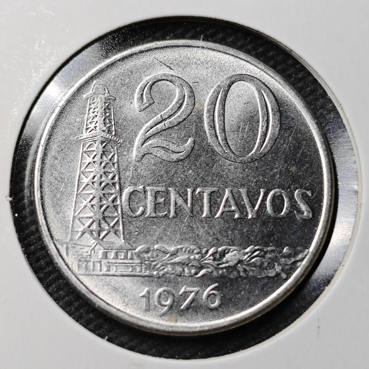 KK钱币收藏小铺  第361场  2月预留时间 周末发货  1976巴西20分 好品