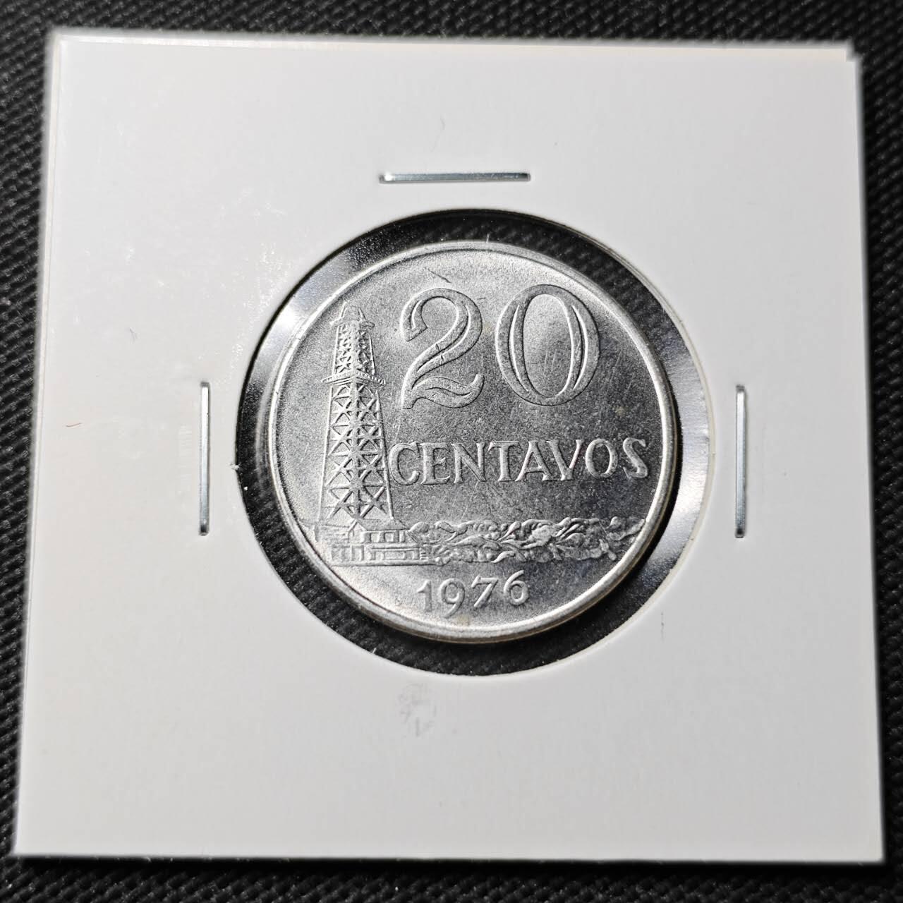 KK钱币收藏小铺  第361场  2月预留时间 周末发货  1976巴西20分 好品