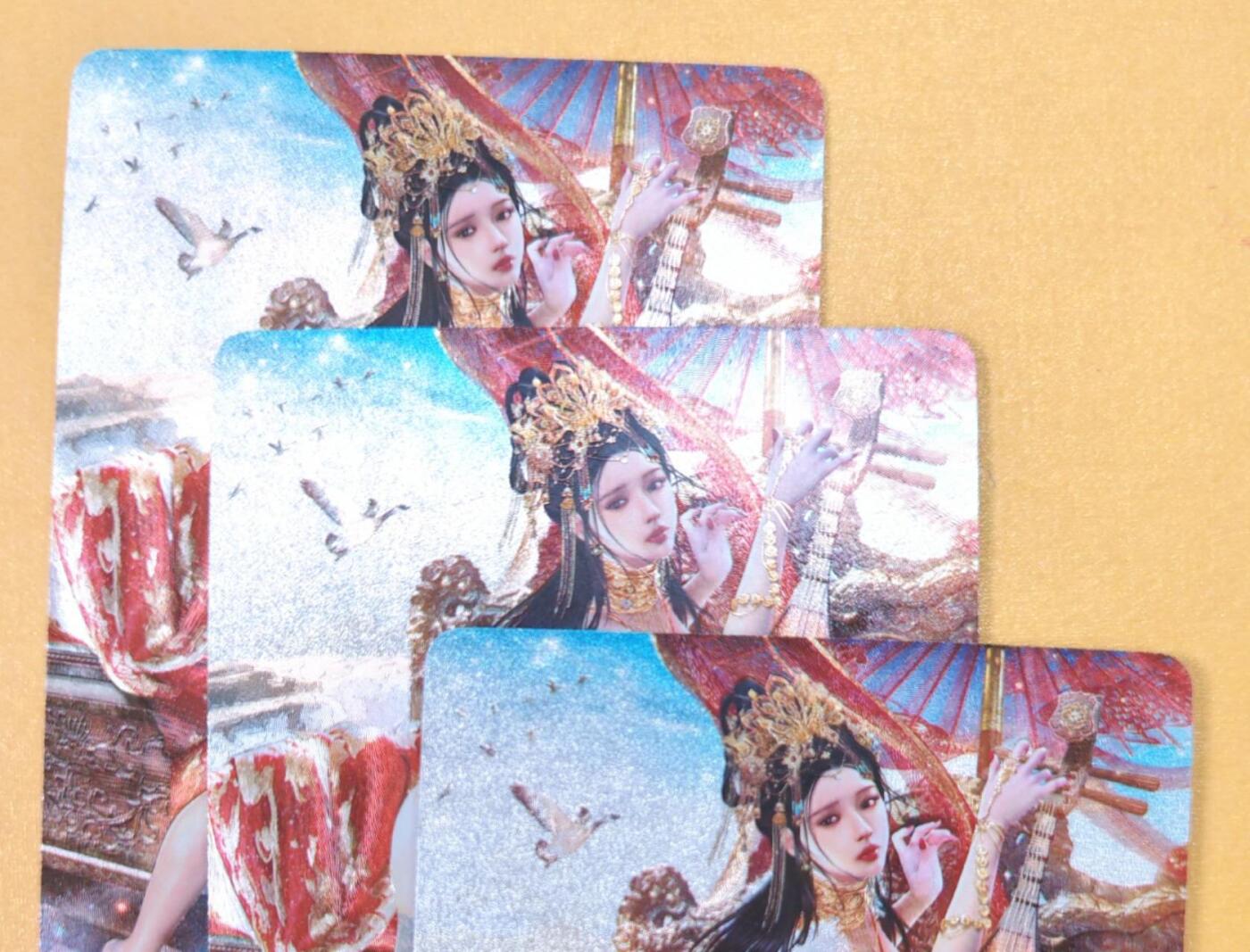 趣卡卡拍No.18期（无佣金免手续费，分享成交有奖） 【浮雕粗闪】焱卡文化-巴丁 绝色绘卷PART3 王昭君浮雕粗闪三渐变1套3张