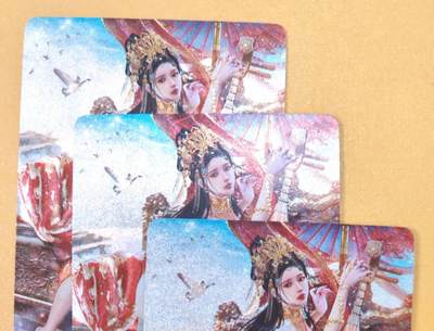 趣卡卡拍No.18期（无佣金免手续费，分享成交有奖） - 【浮雕粗闪】焱卡文化-巴丁 绝色绘卷PART3 王昭君浮雕粗闪三渐变1套3张