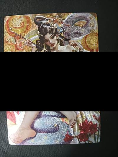 花开卡拍第45期（11月2号周日截拍，品控勿拍!!!拍品不寄存，运费5元，自制卡难免瑕疵，可能存在轻微撞角爆边等出厂瑕疵，品控介意勿拍！） - 卡玩帕克 巳蛇姬 春蛇 编号0359 粗闪