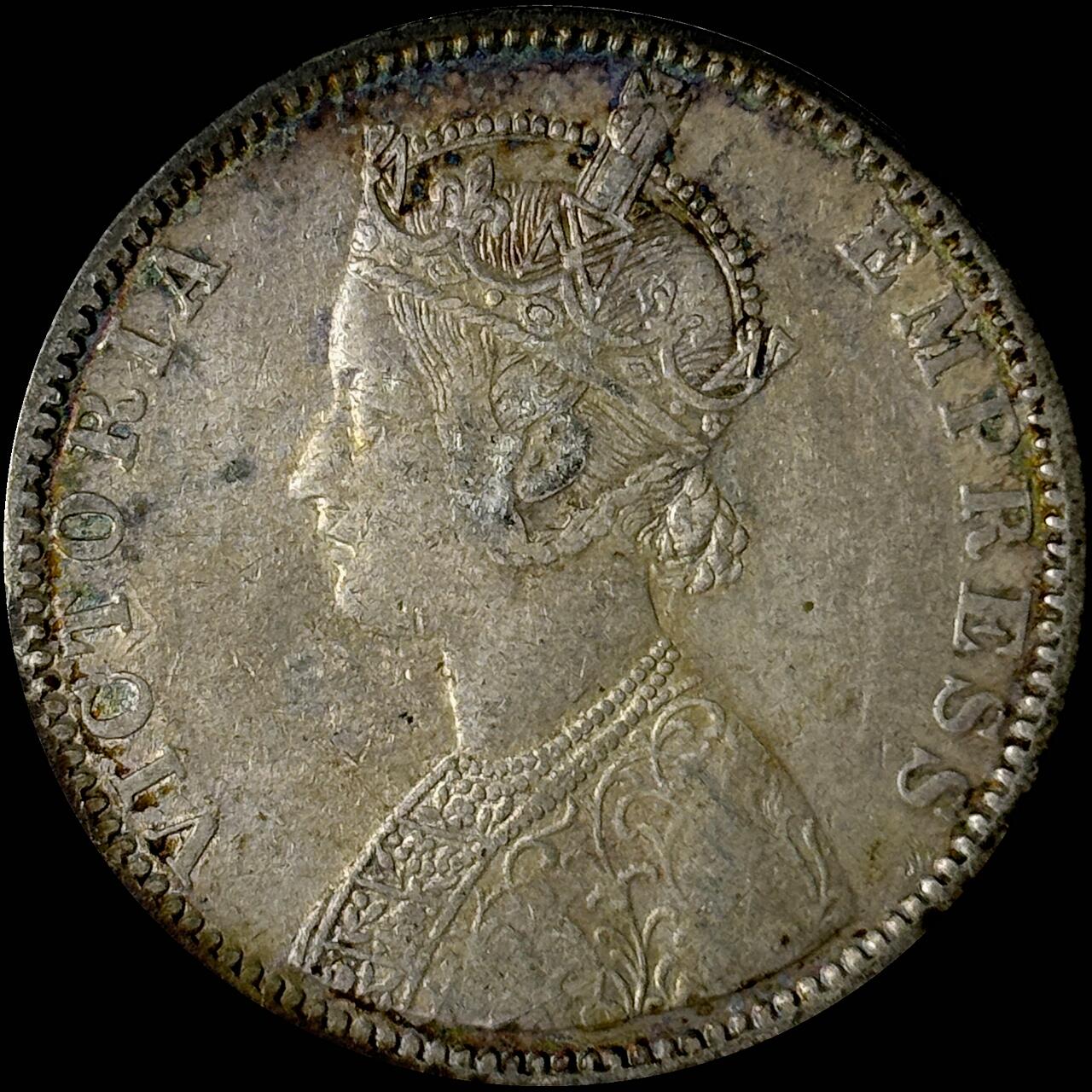 【雨安】【世界币章112-113期】周五/周六 两场连拍 2025-10-31 周五 19:30 保真 8秒倒数自动落锤 高效拍卖  [裸币各国] India 英属印度 1卢比 1889年 维多利亚