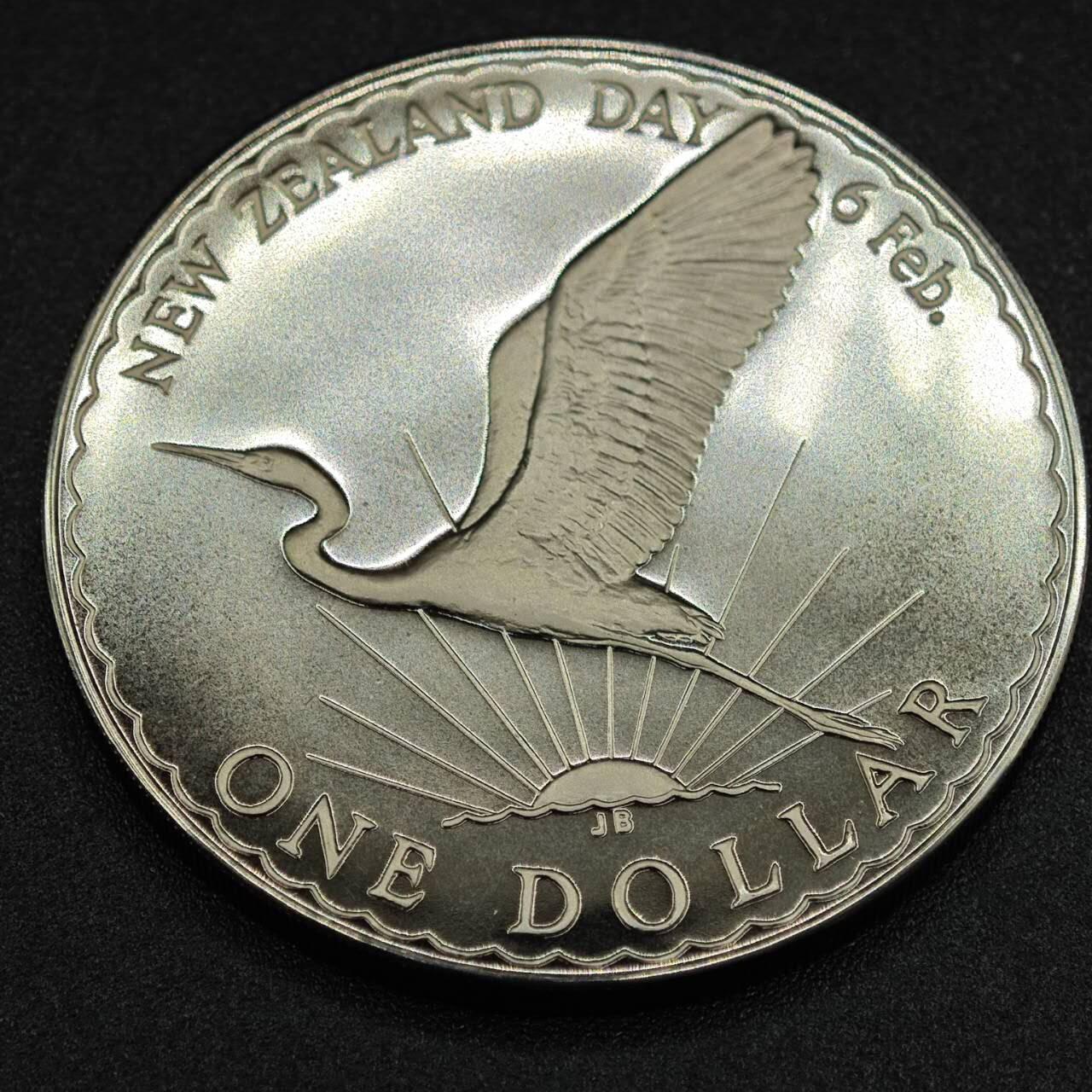 【淘币小摊】实时拍第七百八十一拍   散币场   满百包邮可预留二周 每周一统一发货   新西兰1974年一元精制纪念币