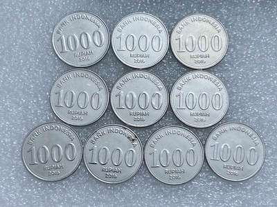 第一海外回流一元起拍收藏 散集专场  第260期 - 印度尼西亚2016年1000卢比硬币 10枚