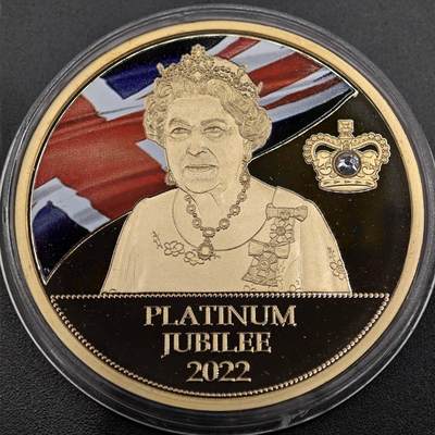 【淘币小摊】实时拍第七百八十一拍   散币场   满百包邮可预留二周 每周一统一发货   - 英国2022年伊丽莎白二世登基铂金禧年纪念章