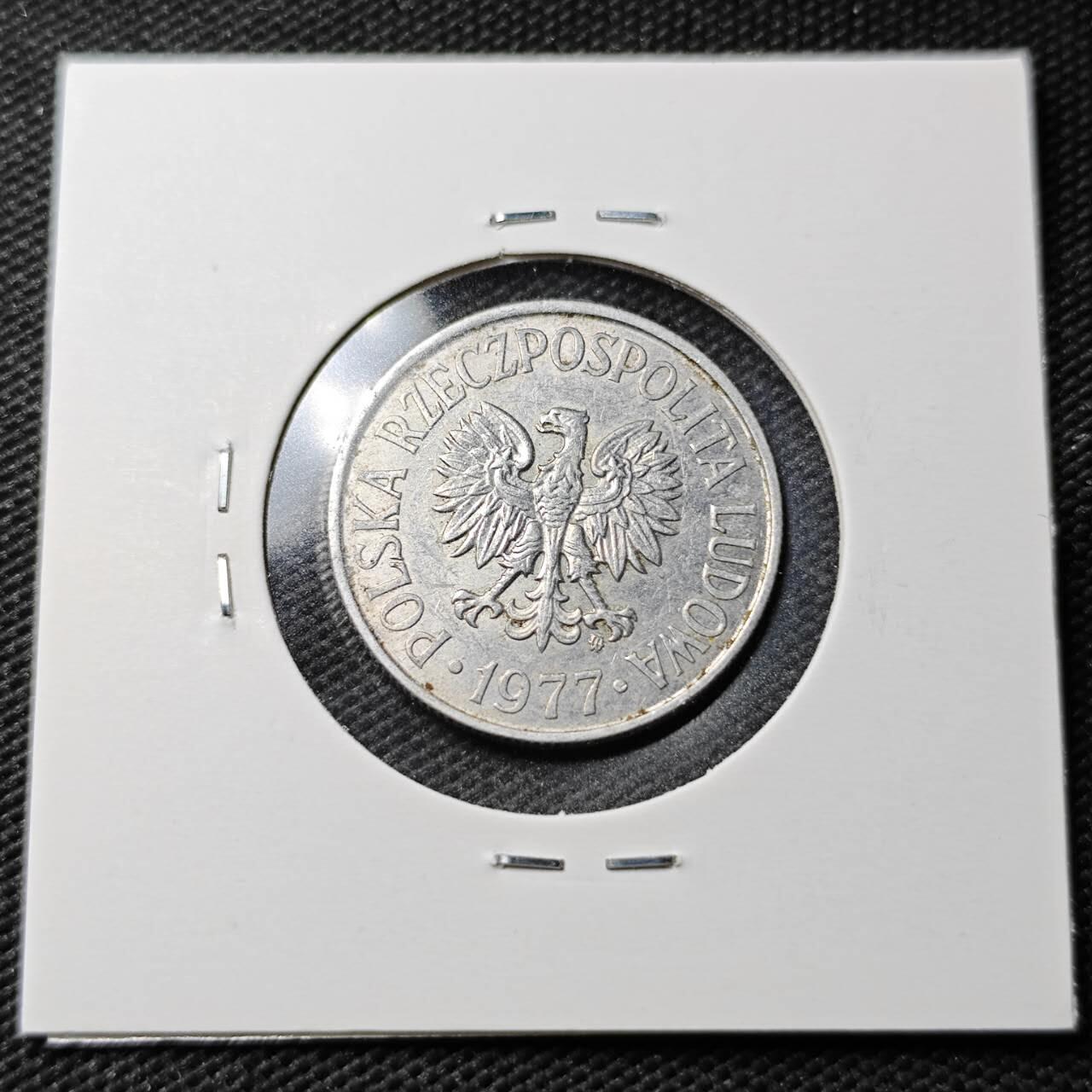 KK钱币收藏小铺  第361场  2月预留时间 周末发货  1977波兰50格罗申