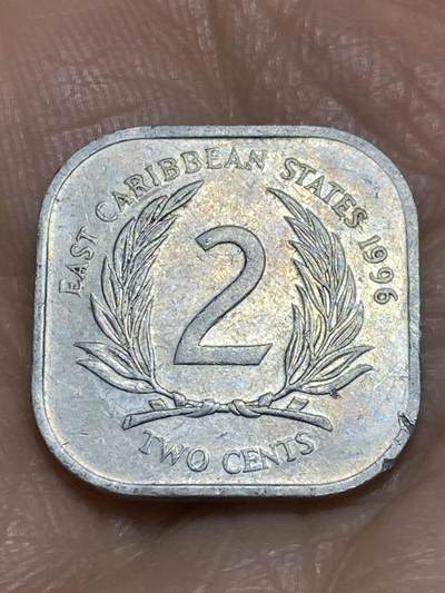 2025年第一百二十场(总第一百四十六场）外国好品散币(免佣金) - 东加勒比1996年2分(伊丽莎白二世中年花冠)