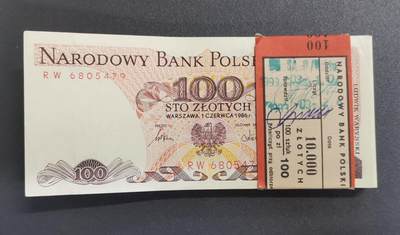 《艾美收藏》第218期-11.2周日外币荟萃 - (96张)波兰1986年100兹罗提UNC 大部分连号 也有不连的 极少数有点角不绝 压痕等小瑕疵