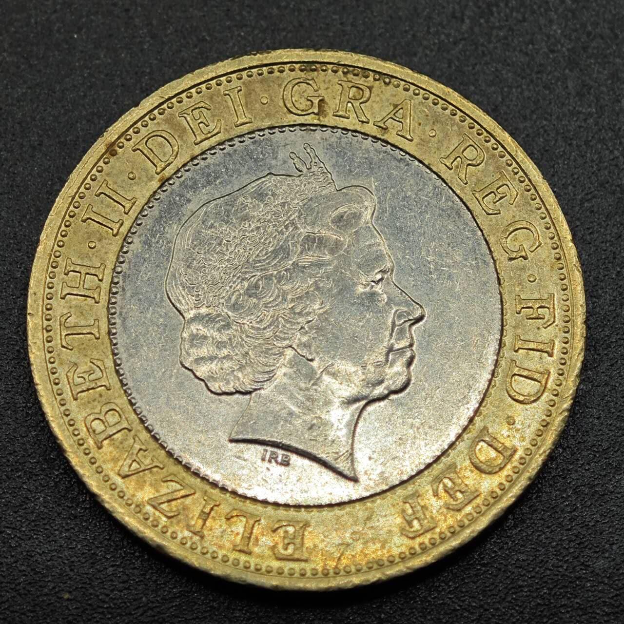 【淘币小摊】实时拍第七百八十一拍   散币场   满百包邮可预留二周 每周一统一发货   英国2005年2镑纪念币