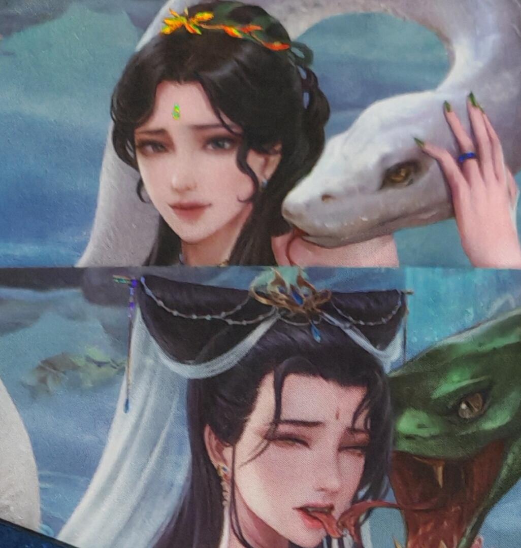 铃鹿第九期（提示一：自制卡难免瑕疵，可能存在撞角爆边等出厂瑕疵，介意慎拍；提示二：参拍请慎重，跑单押金不退的）） 柳钢蛋青白蛇艺术对卡