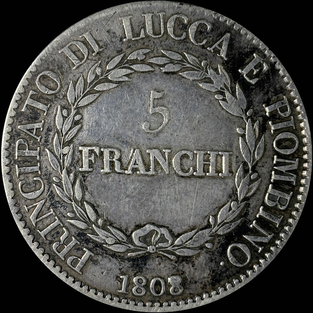 【雨安】【世界币章112-113期】周五/周六 两场连拍 2025-10-31 周五 19:30 保真 8秒倒数自动落锤 高效拍卖  [裸币各国] Italy 意大利 卢卡 5里拉 1808年