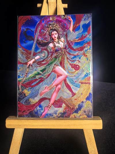 第二十八场  无佣金 不寄存 不收拍 卡牌设有底价 拒绝小号抬价 大家放心拍 所有拍品全部有卡膜 自制卡牌 不包厂瑕 放大镜 品控 勿拍 流拍商品会循环 感谢大家支持 留个关注 不定时上新 谢谢 - 奇点卡牌 宗 玄灵谱 冷烫九天玄女