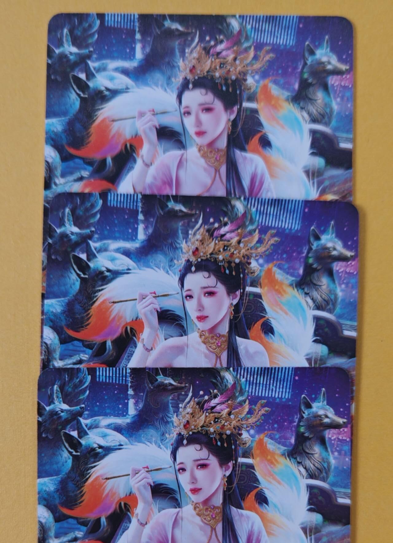 趣卡卡拍No.18期（无佣金免手续费，分享成交有奖） 【普卡】焱卡文化-巴丁 绝色绘卷PART5 苏妲己普卡三渐变1套3张