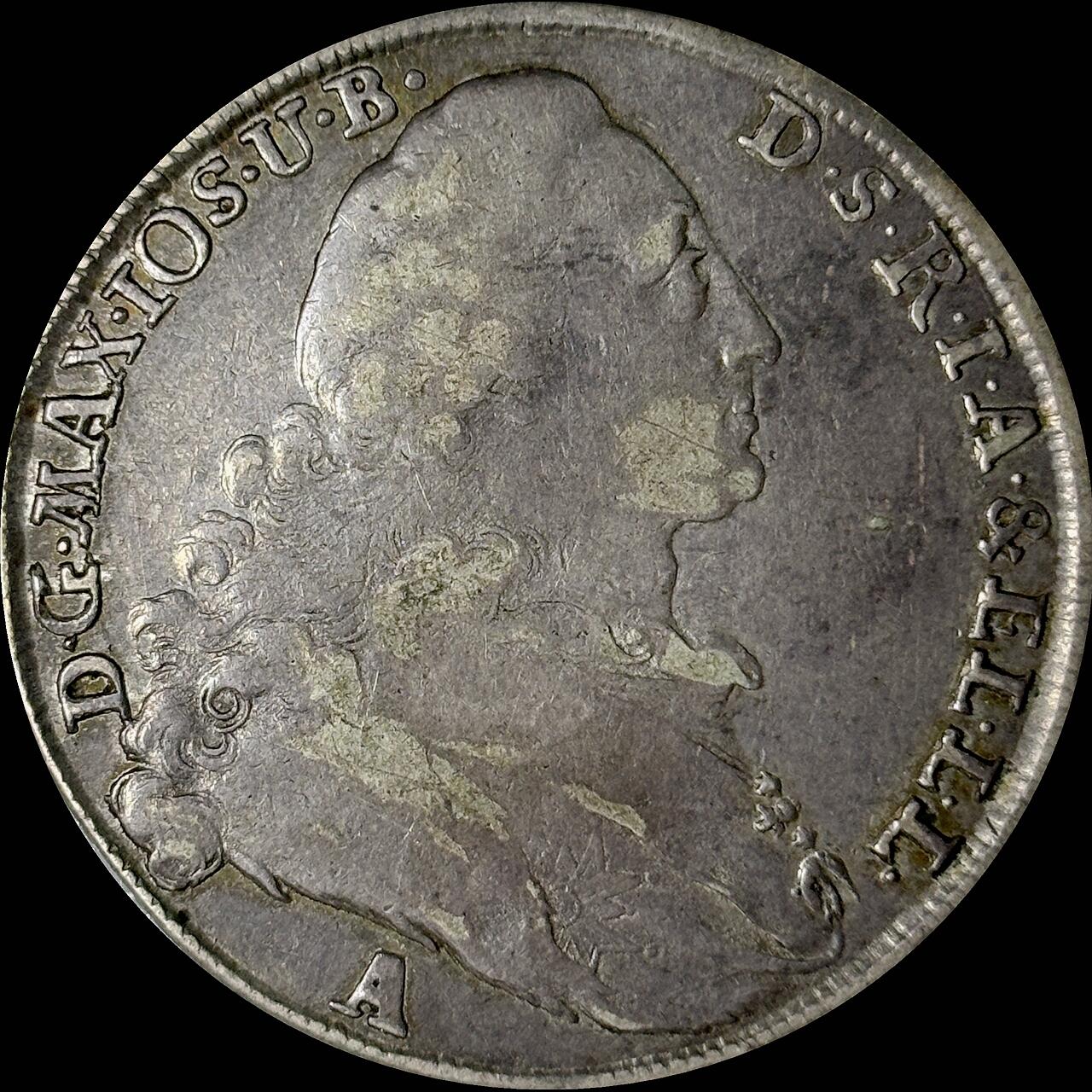 【雨安】【世界币章112-113期】周五/周六 两场连拍 2025-10-31 周五 19:30 保真 8秒倒数自动落锤 高效拍卖  [裸币德国] Germany 德国 德意志 1泰勒 Bavaria巴伐利亚 KM#0519 马克西米利安三世·约瑟夫.圣母抱婴 1771年 原味均匀老包浆