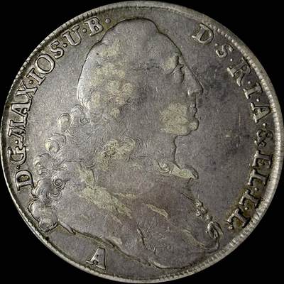 【雨安】【世界币章112-113期】周五/周六 两场连拍 2025-10-31 周五 19:30 保真 8秒倒数自动落锤 高效拍卖  - [裸币德国] Germany 德国 德意志 1泰勒 Bavaria巴伐利亚 KM#0519 马克西米利安三世·约瑟夫.圣母抱婴 1771年 原味均匀老包浆