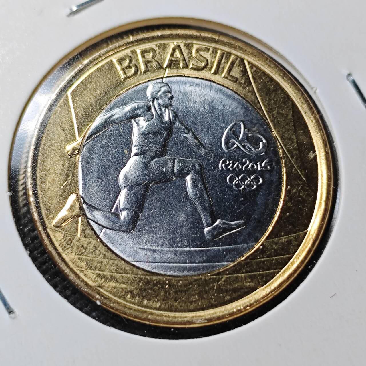 KK钱币收藏小铺  第362场  2月预留时间 周末发货  巴西1瑞尔 纪念币 双色币