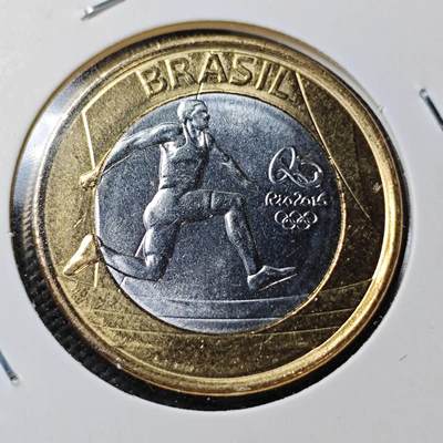 KK钱币收藏小铺  第362场  2月预留时间 周末发货 -  巴西1瑞尔 纪念币 双色币