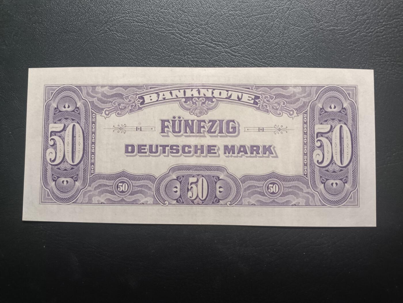 2025十一月第一期，总199期 德国1948版50马克AUNC无47，早期只有“纸币”字样的抬头，比后期版更加稀有，谷神，稀有的高面值