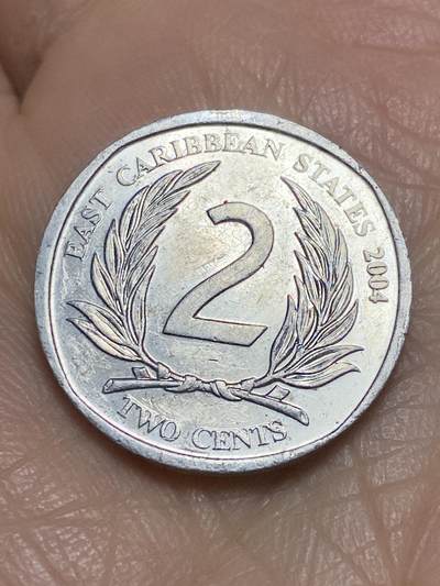 2025年第一百二十场(总第一百四十六场）外国好品散币(免佣金) - 东加勒比2004年2分(伊丽莎白二世老年)