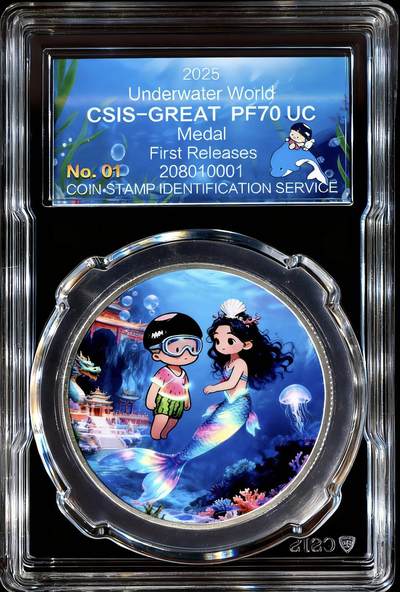 西瓜太郎2025年海底世界美人鱼精制双面彩色锌合金纪念章CSIS70发行量15枚！ - 西瓜太郎2025年海底世界美人鱼精制双面彩色锌合金纪念章CSIS70发行量15枚！