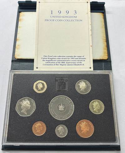 【雨安】【世界币章112-113期】周五/周六 两场连拍 2025-10-31 周五 19:30 保真 8秒倒数自动落锤 高效拍卖  - [现代套币] Great Britain 英国套币 精制套币 1993年