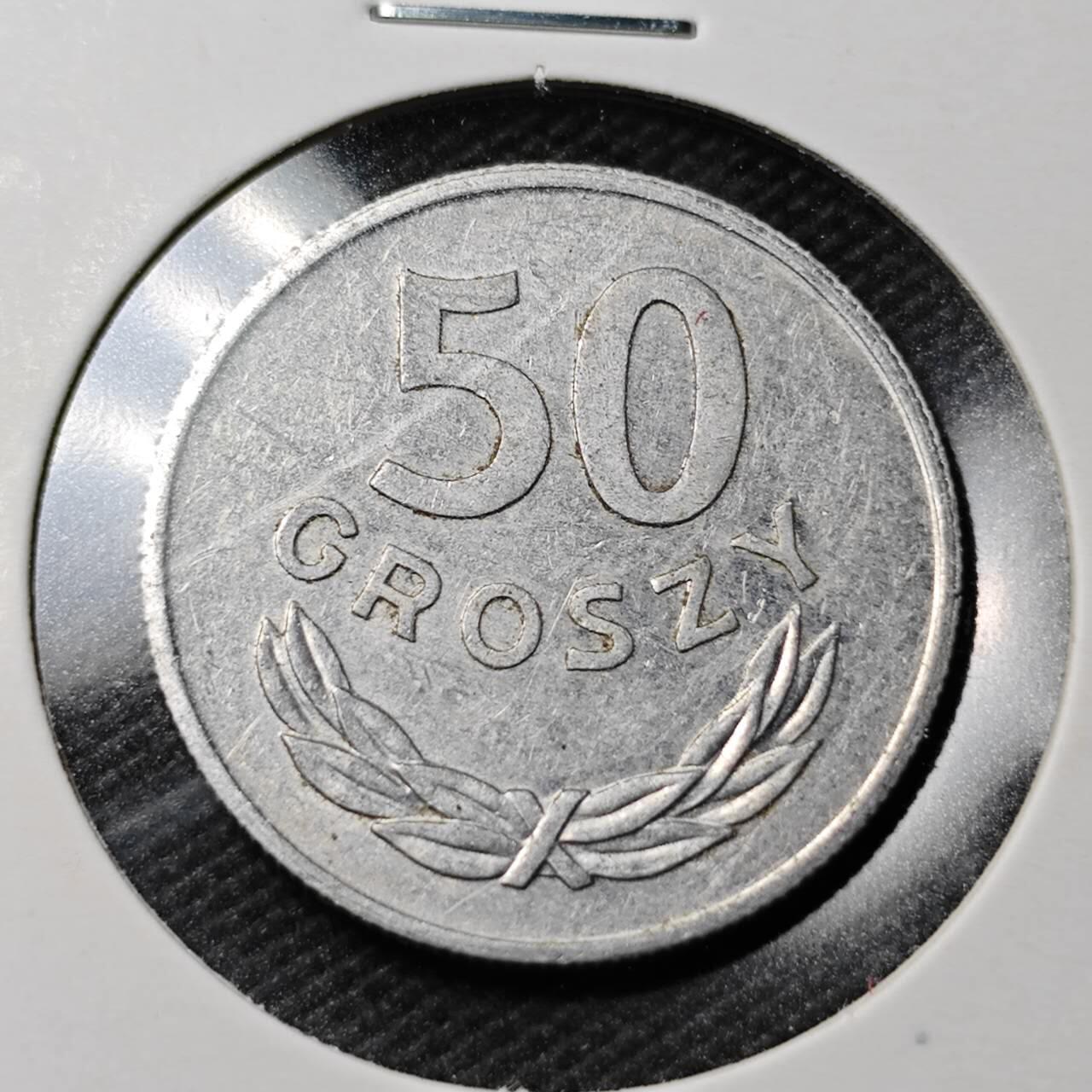 KK钱币收藏小铺  第361场  2月预留时间 周末发货  1977波兰50格罗申