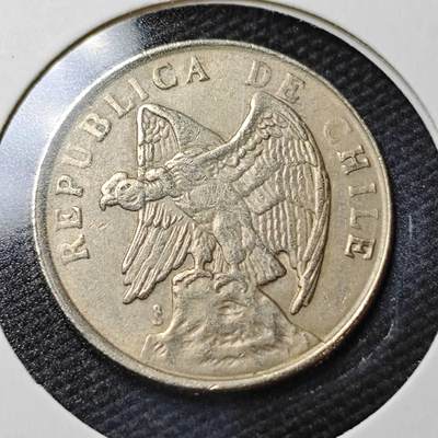 KK钱币收藏小铺  第361场  2月预留时间 周末发货 -  1975智利50分镍币