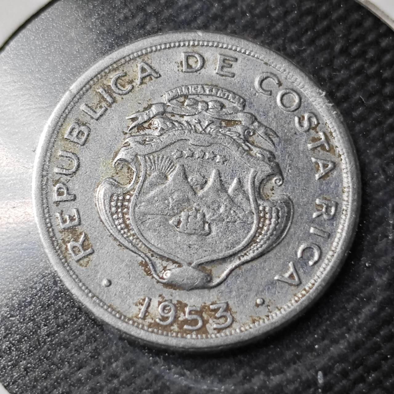 KK钱币收藏小铺  第361场  2月预留时间 周末发货  1953哥斯达黎加10分