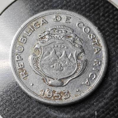 KK钱币收藏小铺  第361场  2月预留时间 周末发货 -  1953哥斯达黎加10分